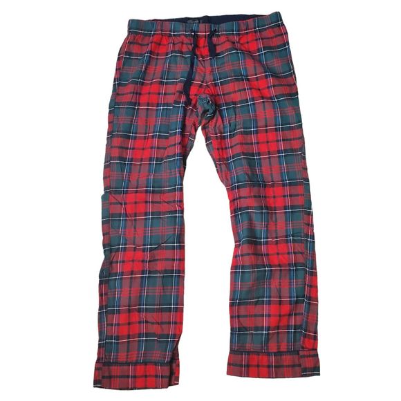 J. Crew Red Plaid Flannel Pajama Pants Sz M - Picture 1 of 4